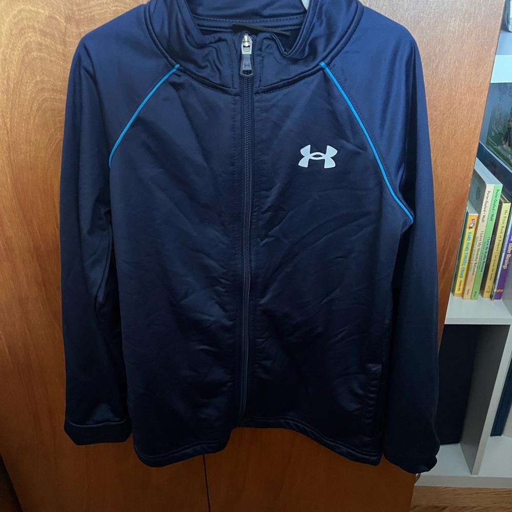 Under Armour Kids' Dark Blue Jacket with Light Blue Accents